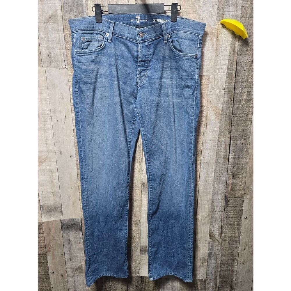 7 For All Mankind 7FAMK Standard Straight Button Fly Jeans Men 36x30